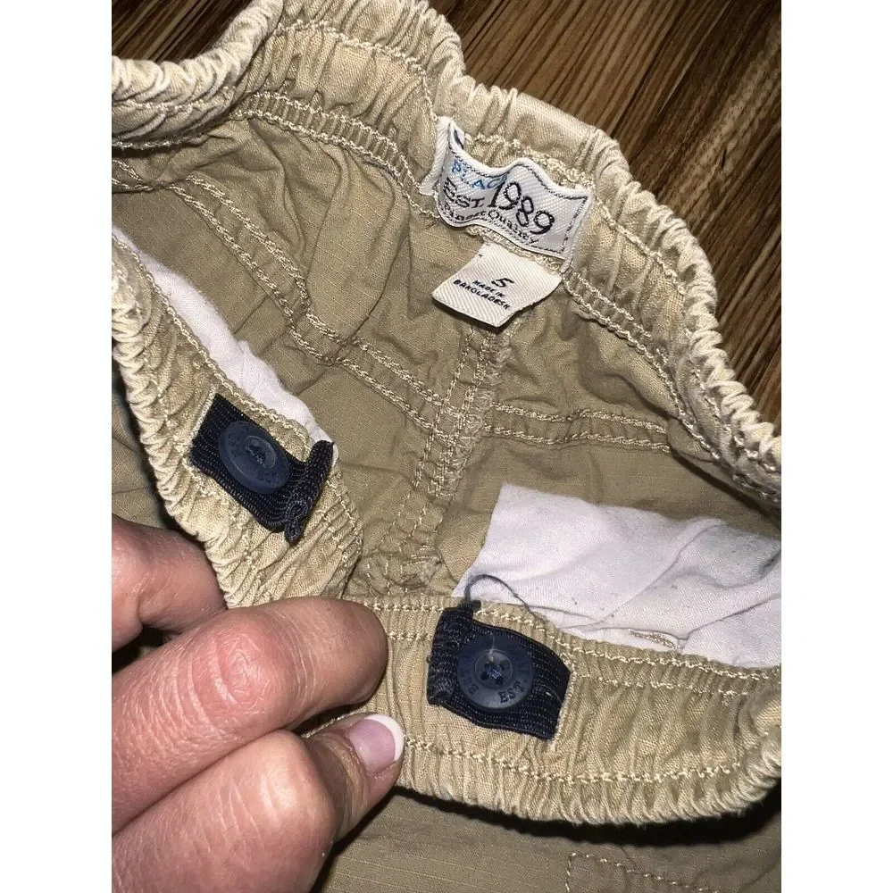 Old Navy Carter's TCP Jumping Beans Boys Shorts Cargo Khaki Sz 5 Lot Of‎ 5